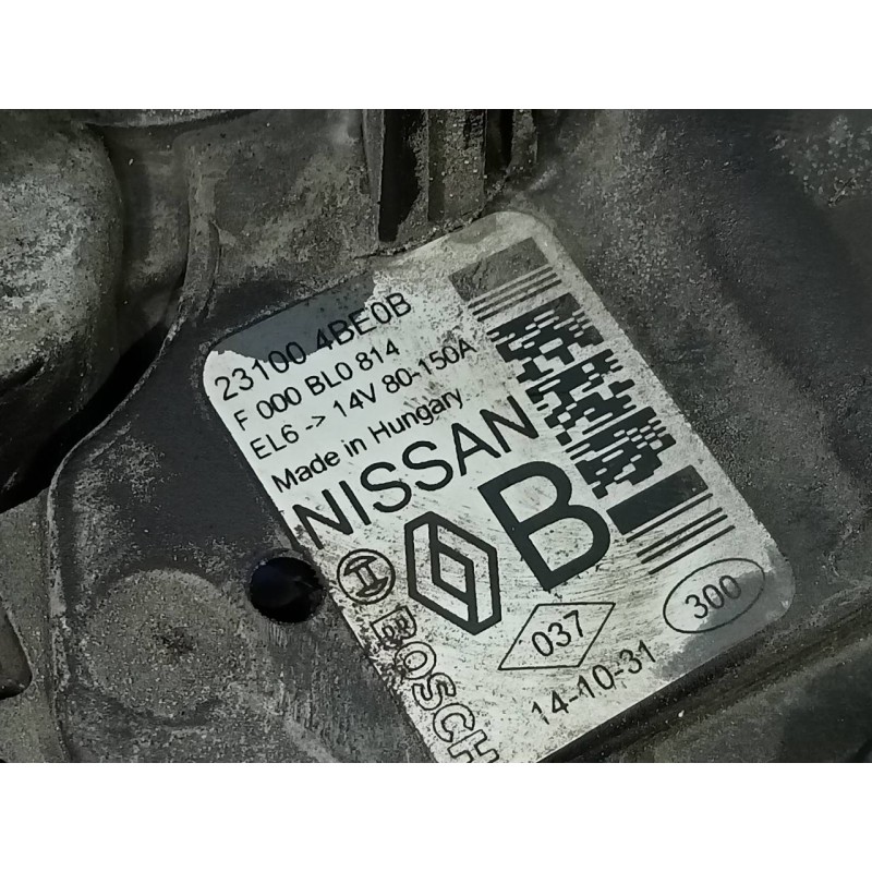 Recambio de alternador para nissan pulsar (c13) acenta referencia OEM IAM 231004BE0B F000BL0814 P3-A4-2-5