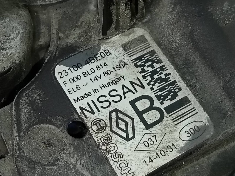 Recambio de alternador para nissan pulsar (c13) acenta referencia OEM IAM 231004BE0B F000BL0814 P3-A4-2-5