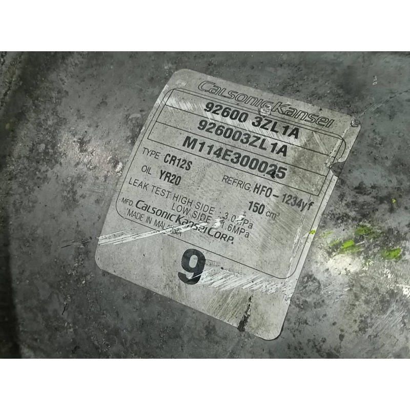 Recambio de compresor aire acondicionado para nissan pulsar (c13) acenta referencia OEM IAM 926003ZL1A  P3-A2-3-5