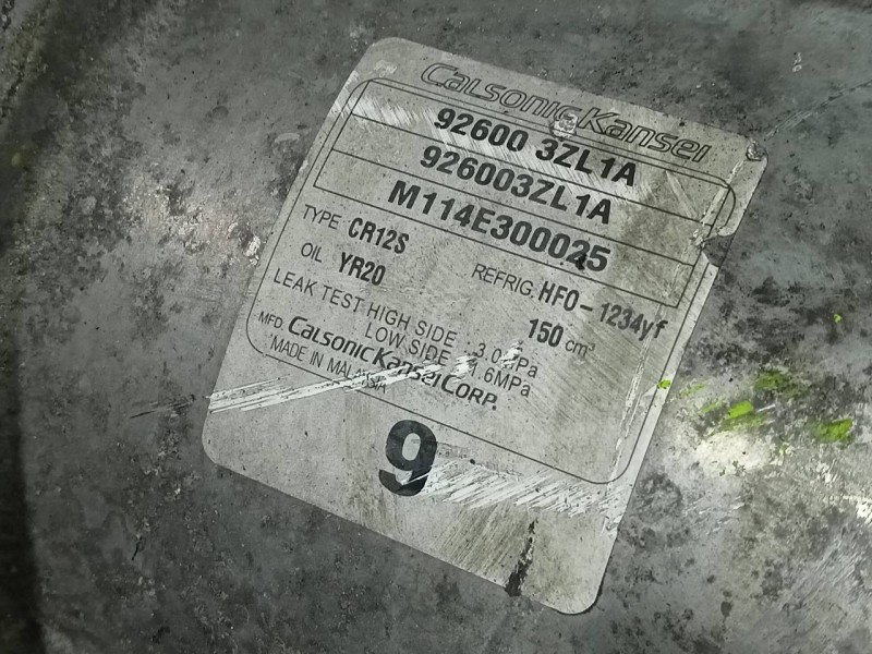 Recambio de compresor aire acondicionado para nissan pulsar (c13) acenta referencia OEM IAM 926003ZL1A  P3-A2-3-5