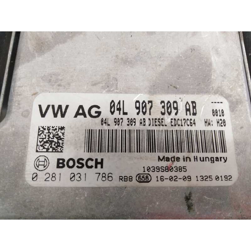 Recambio de centralita motor uce para audi q3 (8ug) design quattro referencia OEM IAM 04L907309AB 0281031786 E2-A1-4-4