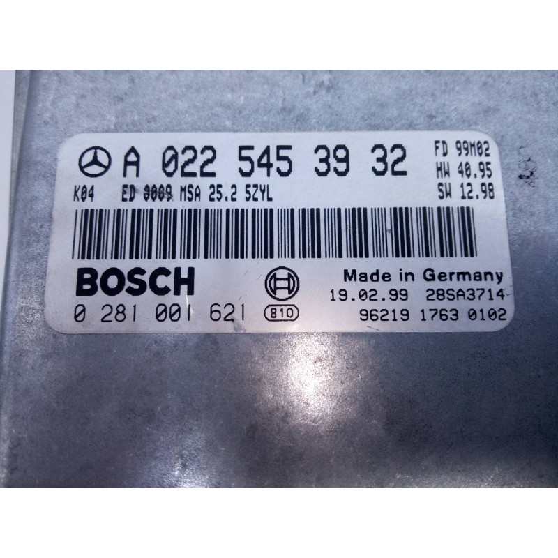 Recambio de centralita motor uce para mercedes-benz clase e (w210) berlina diesel 290 turbodiesel (210.017) referencia OEM IAM A