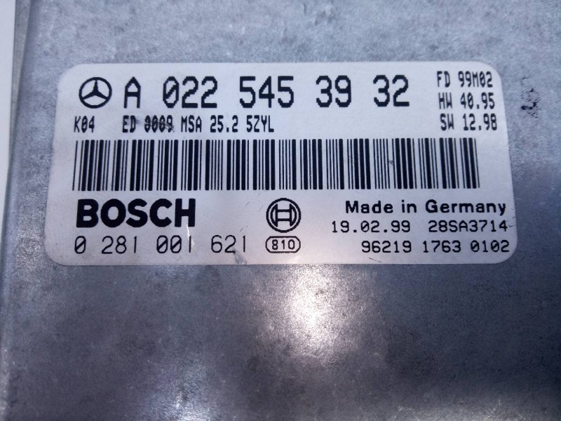 Recambio de centralita motor uce para mercedes-benz clase e (w210) berlina diesel 290 turbodiesel (210.017) referencia OEM IAM A