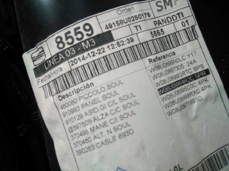 Recambio de guarnecido puerta trasera izquierda para audi q3 (8ug) design quattro referencia OEM IAM W08U08994R2C5PR W08U0899N0L