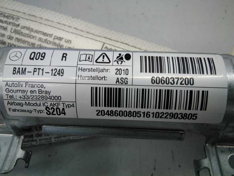 Recambio de airbag cortina delantero derecho para mercedes-benz clase c (w204) familiar c 350 t cdi 4-matic blueefficiency (204.