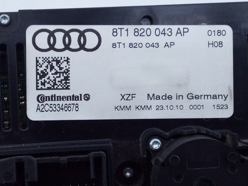 Recambio de mando climatizador para audi a5 coupe (8t) 3.0 tdi quattro referencia OEM IAM 8T1820043AP A2C53346678 E2-A3-13-1