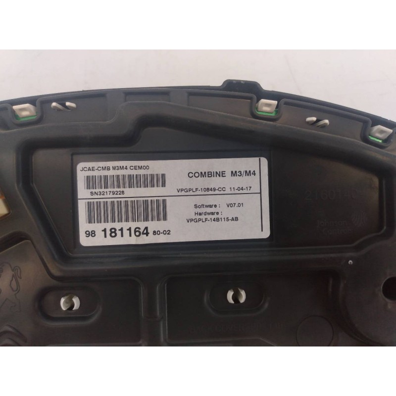Recambio de cuadro instrumentos para citroën c-elysée shine referencia OEM IAM 9818116480  