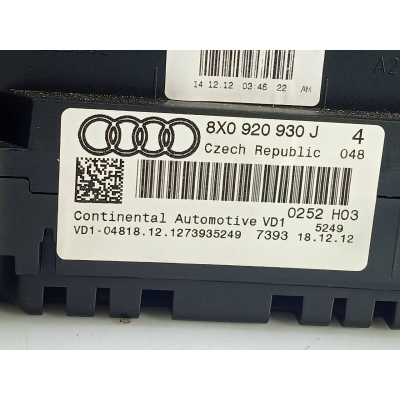 Recambio de cuadro instrumentos para audi a1 (8x) attraction referencia OEM IAM 8X0920930J  E2-A1-42-1