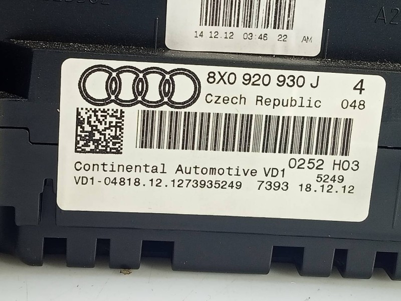 Recambio de cuadro instrumentos para audi a1 (8x) attraction referencia OEM IAM 8X0920930J  E2-A1-42-1