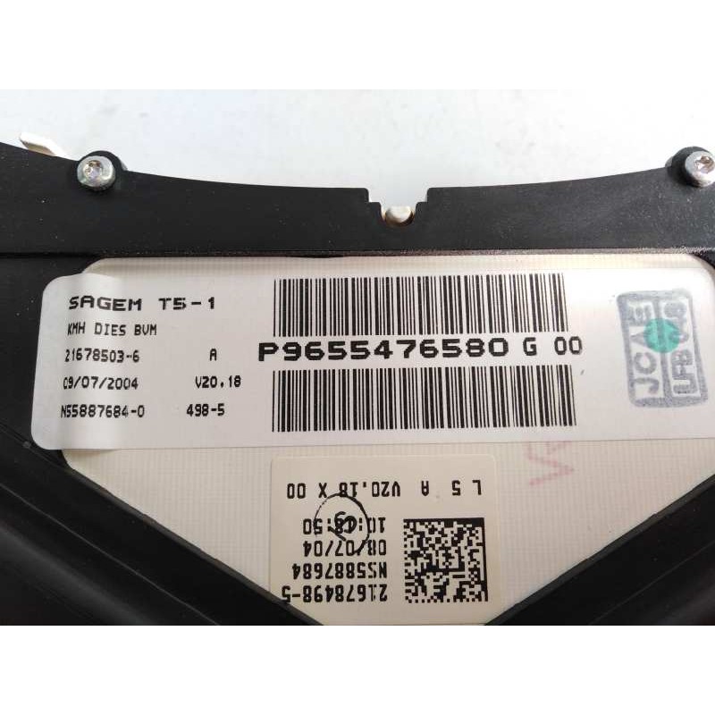Recambio de cuadro instrumentos para peugeot 307 break / sw (s1) sw pack referencia OEM IAM 9655476580  E1-A4-15-2