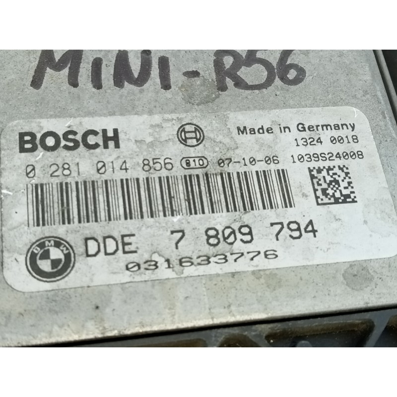 Recambio de centralita motor uce para mini mini (r56) cooper d referencia OEM IAM 7809794 0281014856 E3-A2-49-2