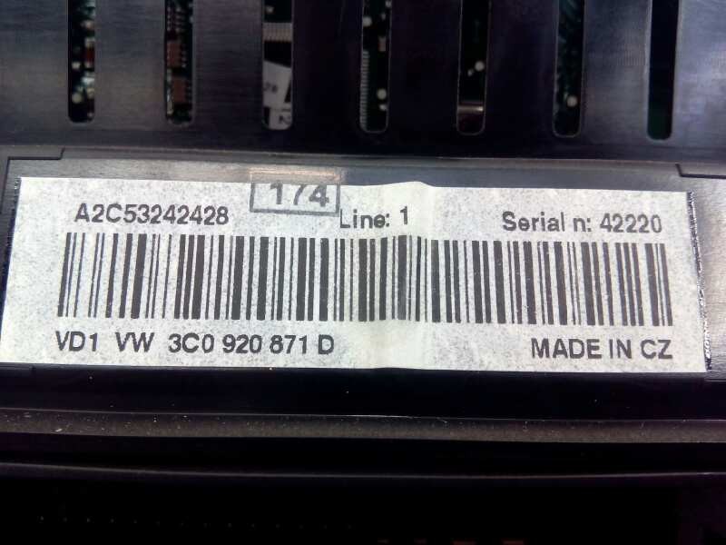 Recambio de cuadro instrumentos para volkswagen passat berlina (3c2) advance referencia OEM IAM 3C0920871D  E2-A1-4-3