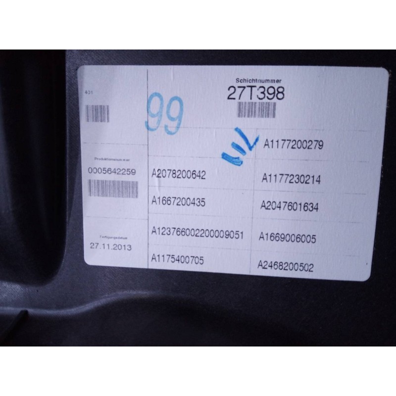 Recambio de elevalunas delantero derecho para mercedes-benz clase cla (w117) cla referencia OEM IAM A2078200642  