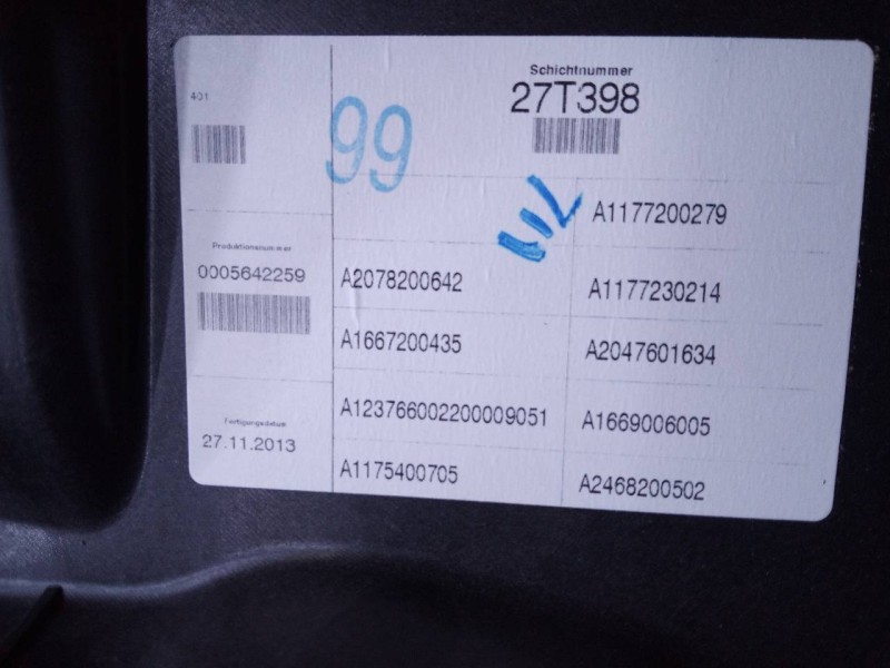 Recambio de elevalunas delantero derecho para mercedes-benz clase cla (w117) cla referencia OEM IAM A2078200642  