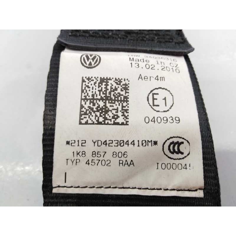 Recambio de cinturon seguridad trasero derecho para volkswagen scirocco (137) 1.4 tsi (90kw) referencia OEM IAM 1K8857806  E1-B6
