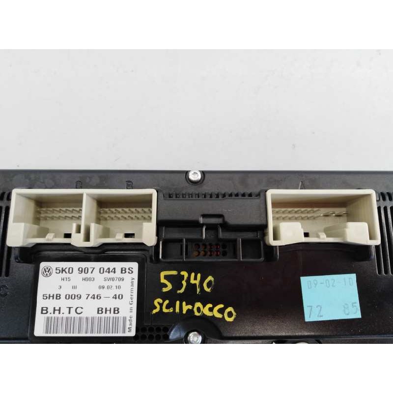 Recambio de mando climatizador para volkswagen scirocco (137) 1.4 tsi (90kw) referencia OEM IAM 5K0907044BS 5HB009746 E2-A1-4-5