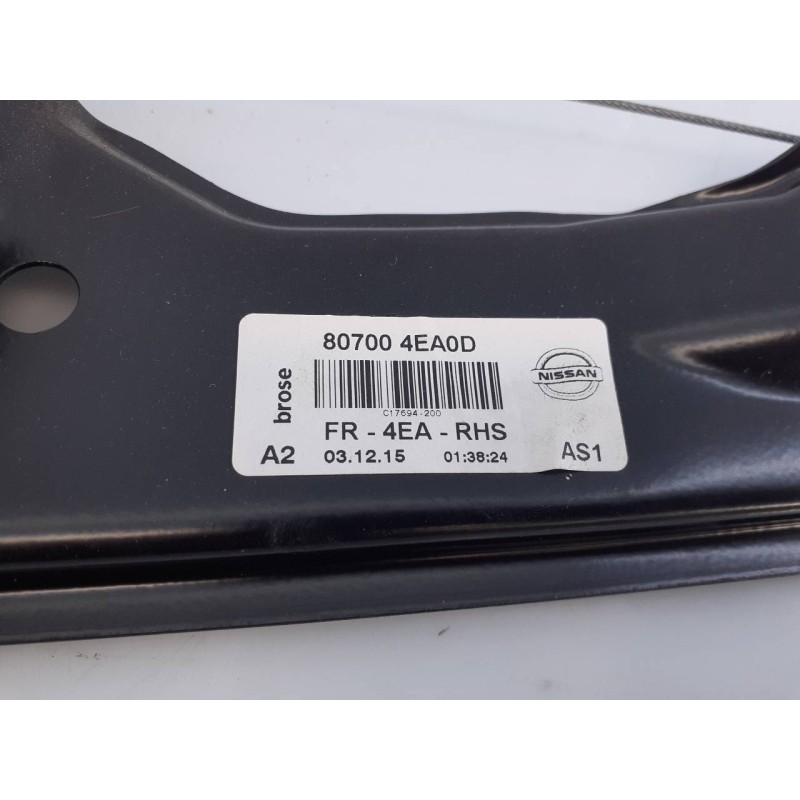 Recambio de elevalunas delantero derecho para nissan qashqai (j11) acenta referencia OEM IAM 807004EA0D  E2-A4-3-2