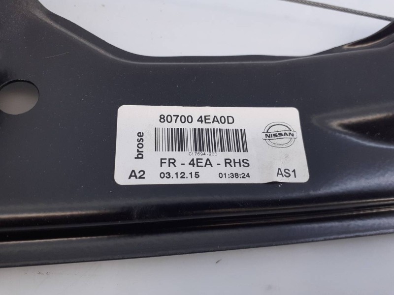 Recambio de elevalunas delantero derecho para nissan qashqai (j11) acenta referencia OEM IAM 807004EA0D  E2-A4-3-2