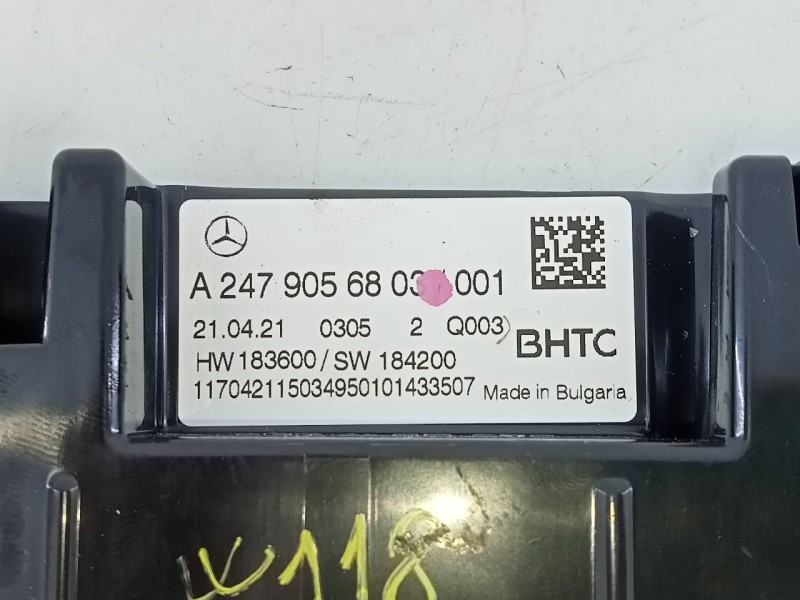 Recambio de mando climatizador para mercedes-benz cla-klasse (bm 118) cla 45 s amg 4matic (118.354) referencia OEM IAM A24790568