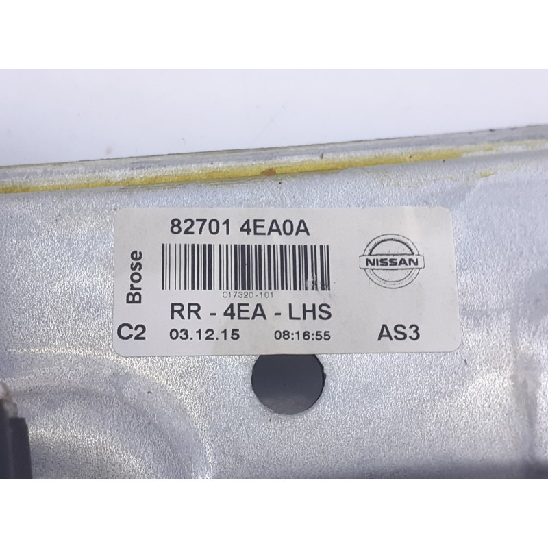 Recambio de elevalunas trasero izquierdo para nissan qashqai (j11) acenta referencia OEM IAM 827014EA0A  E2-A4-18-1