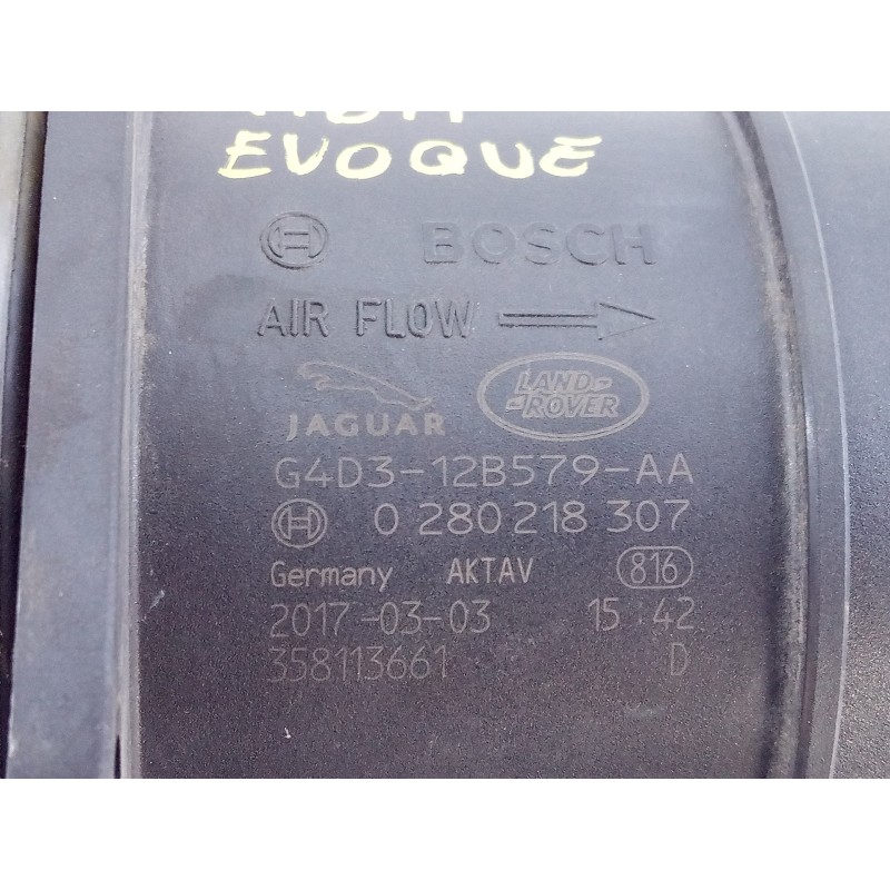 Recambio de caudalimetro para land rover evoque pure referencia OEM IAM G4D312B579AA 0280218307 E3-B3-19-3