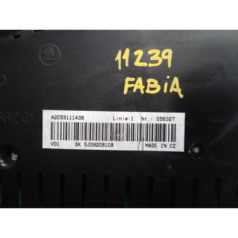 Recambio de cuadro instrumentos para skoda fabia (5j2 ) young referencia OEM IAM 5J0920810B  E2-A1-32-3
