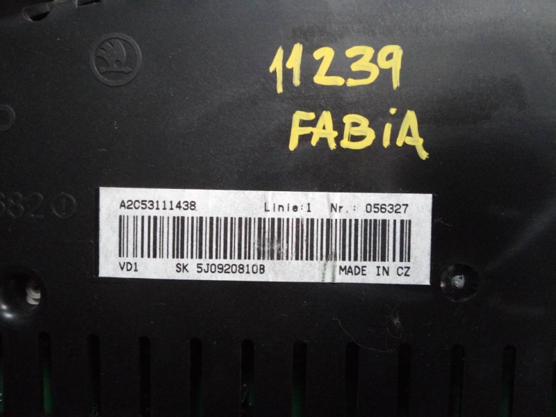 Recambio de cuadro instrumentos para skoda fabia (5j2 ) young referencia OEM IAM 5J0920810B  E2-A1-32-3