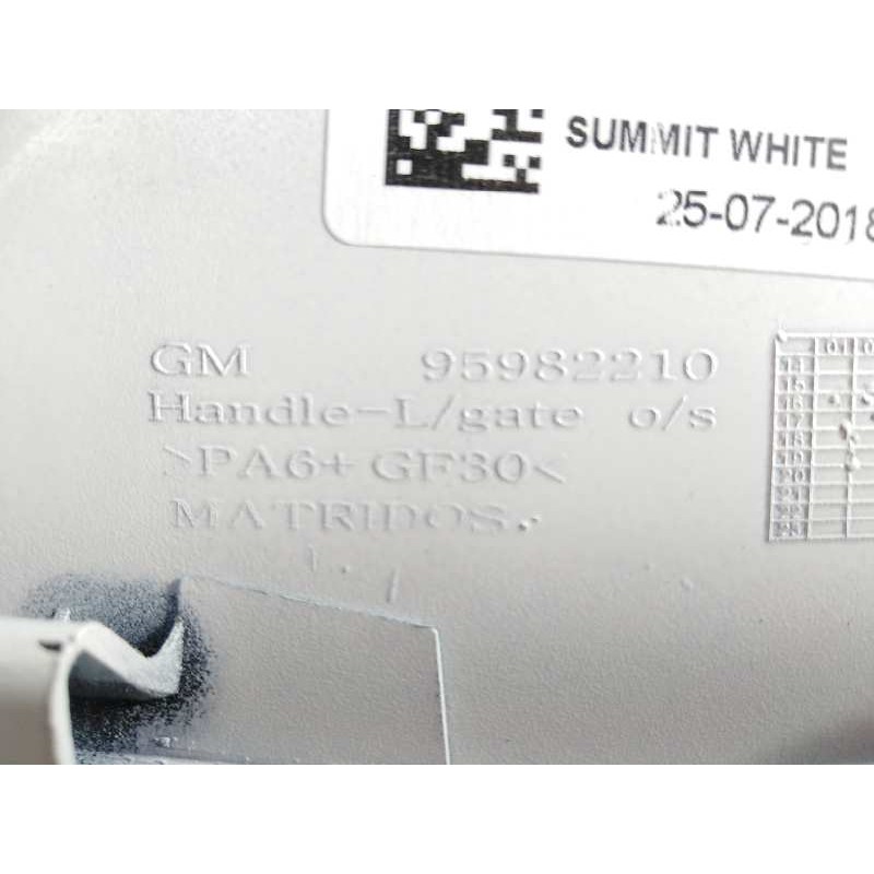 Recambio de maneta exterior porton para opel mokka x excellence start/stop referencia OEM IAM 95982210  