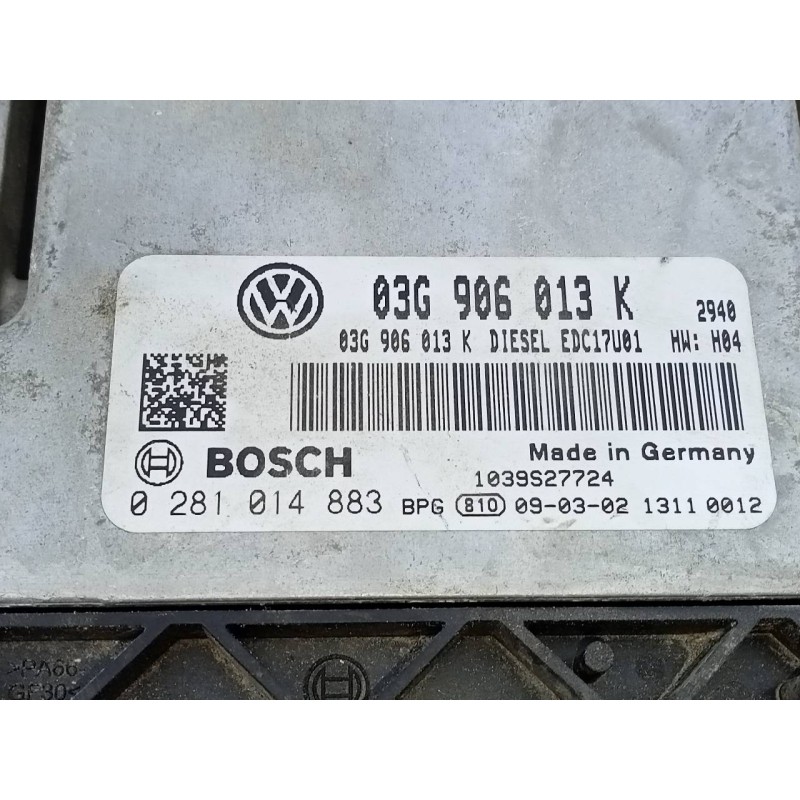 Recambio de centralita motor uce para seat ibiza (6j5) reference referencia OEM IAM 03G906013K  E2-A1-35-7