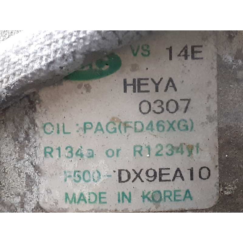 Recambio de compresor aire acondicionado para kia sportage drive 4x2 referencia OEM IAM F500DX9EA10  P3-A2-3-3