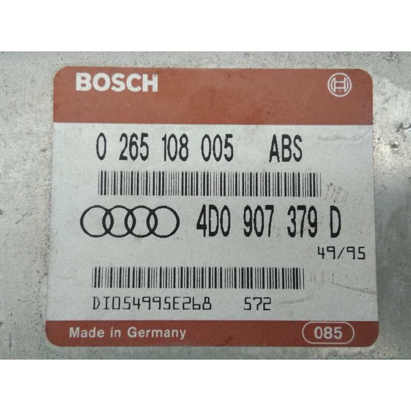 Recambio de centralita abs para audi a4 berlina (b5) 1.9 tdi referencia OEM IAM 4D0907379D 0265108005 E2-A1-23-9