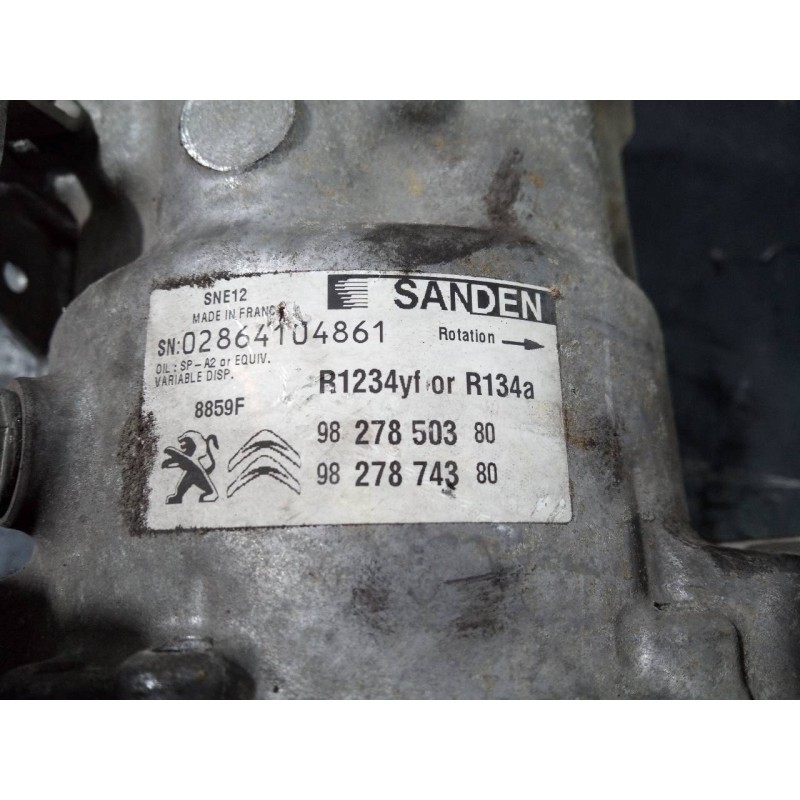 Recambio de compresor aire acondicionado para peugeot 2008 (p1) allure referencia OEM IAM 9827850380 9827874300 P3-A2-13-2