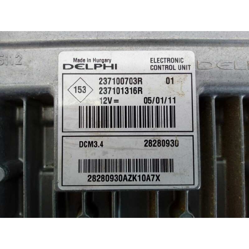 Recambio de centralita motor uce para dacia sandero laureate referencia OEM IAM 237100703R 237101316R E2-A1-28-9