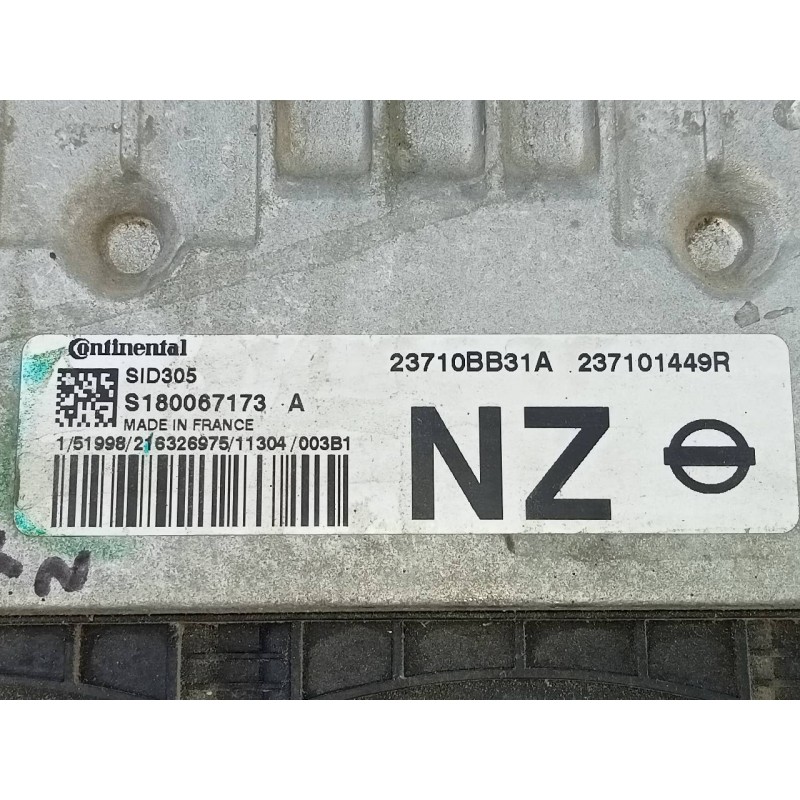 Recambio de centralita motor uce para nissan qashqai+2 (jj10) acenta referencia OEM IAM 237101449R S180067173 E3-B4-22-2