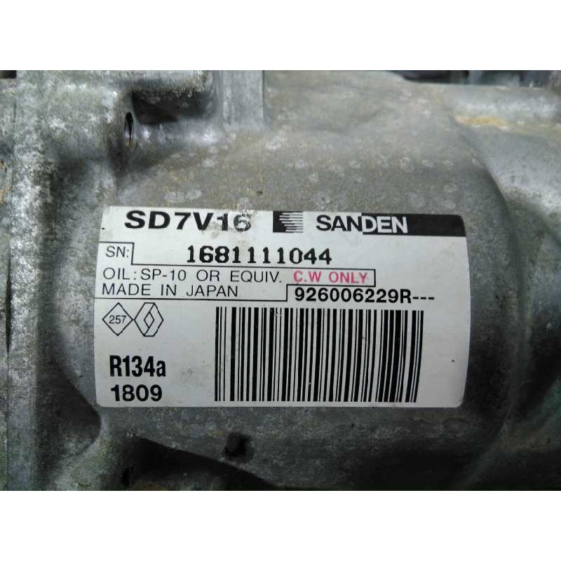 Recambio de compresor aire acondicionado para dacia sandero laureate referencia OEM IAM 926006229R 1681111044 P3-A1-3-1