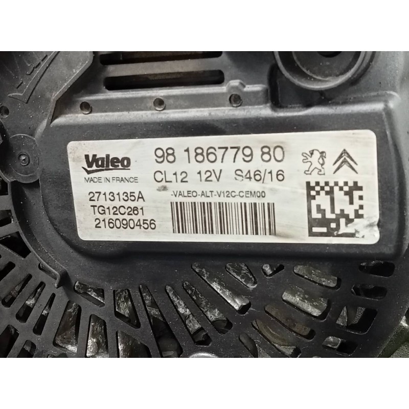 Recambio de alternador para peugeot 208 active referencia OEM IAM 9818677980 2713135A P3-B5-28-2