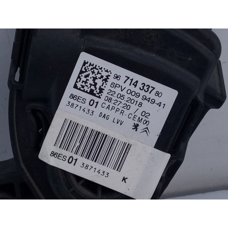 Recambio de pedal acelerador para peugeot 2008 (p1) allure referencia OEM IAM 9671433780 6PV00994941 E3-B2-25-1