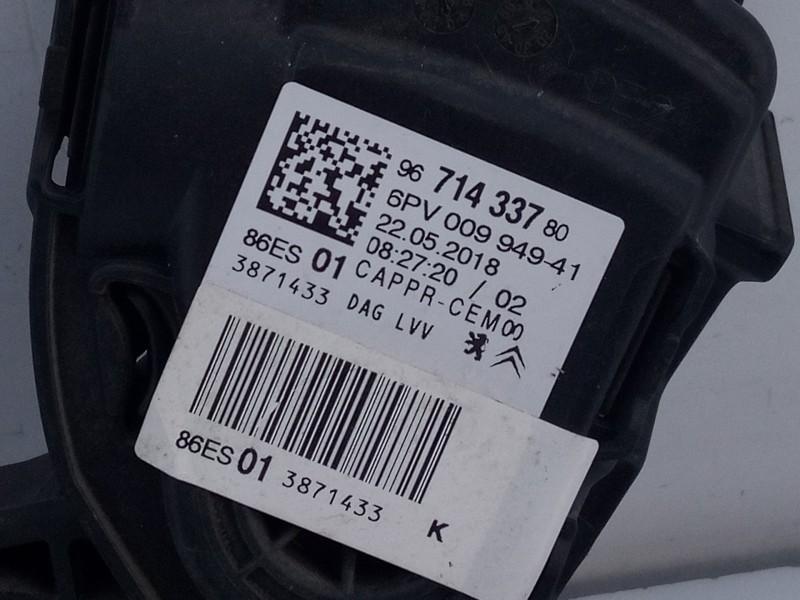 Recambio de pedal acelerador para peugeot 2008 (p1) allure referencia OEM IAM 9671433780 6PV00994941 E3-B2-25-1