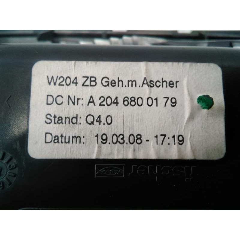 Recambio de cenicero para mercedes-benz clase c (w204) berlina c 220 cdi (204.008) referencia OEM IAM A2046800179  E3-A1-20-1