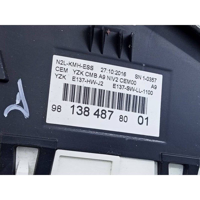 Recambio de cuadro instrumentos para peugeot 208 active referencia OEM IAM 9813848780  E3-B2-23-3