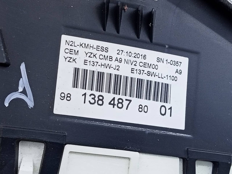 Recambio de cuadro instrumentos para peugeot 208 active referencia OEM IAM 9813848780  E3-B2-23-3