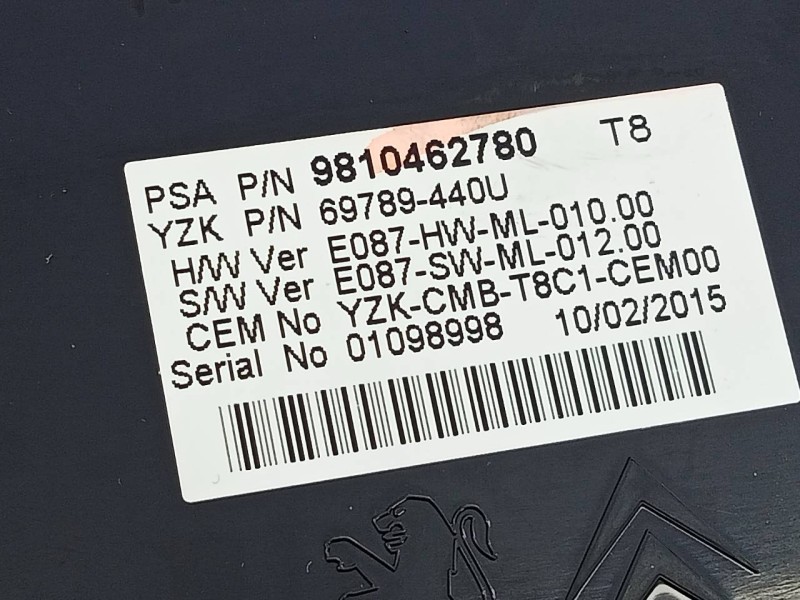 Recambio de cuadro instrumentos para peugeot 5008 allure referencia OEM IAM 9810462780  E3-B2-30-1