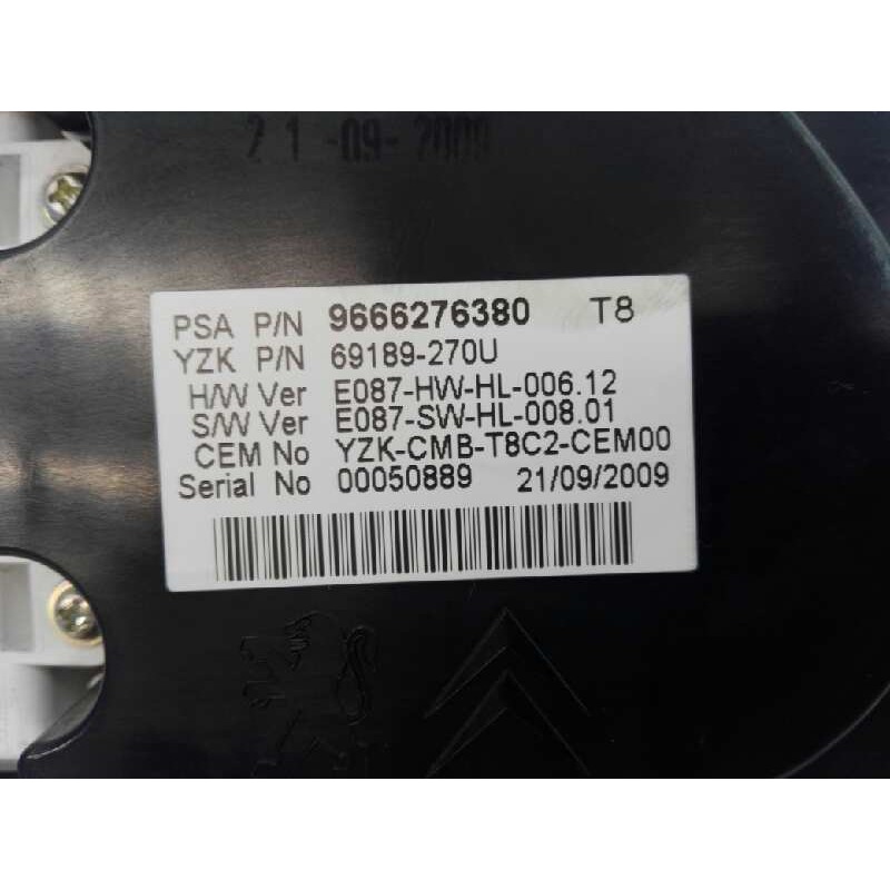 Recambio de cuadro instrumentos para peugeot 5008 premium referencia OEM IAM 9666276380 69189270U E2-B2-28-1