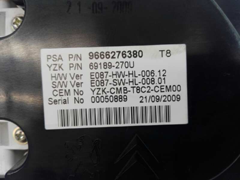 Recambio de cuadro instrumentos para peugeot 5008 premium referencia OEM IAM 9666276380 69189270U E2-B2-28-1