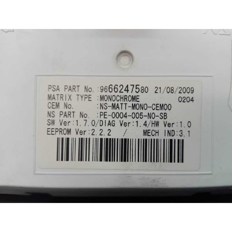 Recambio de cuadro instrumentos para peugeot 5008 premium referencia OEM IAM 9666276380 69189270U E2-B2-28-1