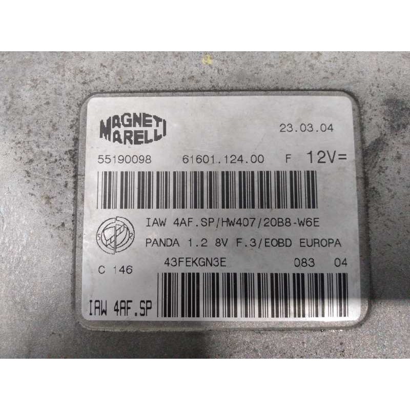 Recambio de centralita motor uce para fiat panda (169) 1.2 8v dynamic referencia OEM IAM 55190098 61601124 E3-A4-21-2