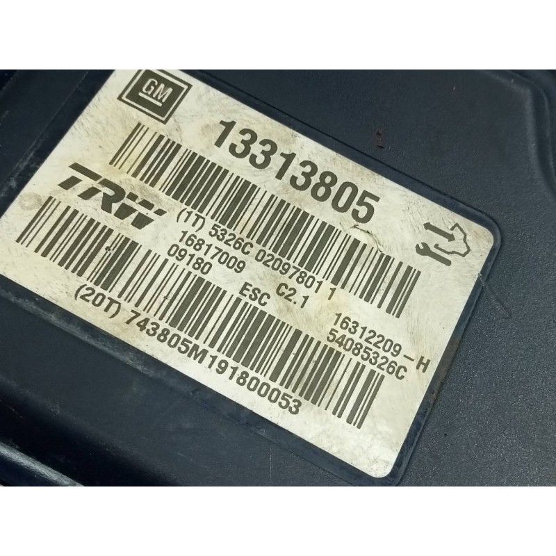 Recambio de abs para opel insignia berlina cosmo referencia OEM IAM 13313805  P3-B8-23-2