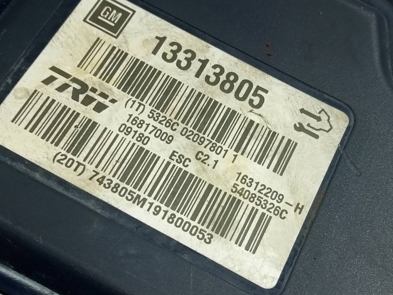 Recambio de abs para opel insignia berlina cosmo referencia OEM IAM 13313805  P3-B8-23-2