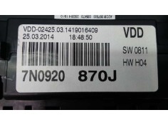 Recambio de cuadro instrumentos para volkswagen sharan (7n1) advance bluemotion referencia OEM IAM 7N0920870J  E2-A1-23-1 2