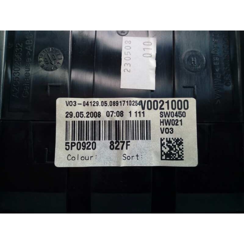 Recambio de cuadro instrumentos para seat altea (5p1) reference referencia OEM IAM 5P0920827F  E2-A1-8-8